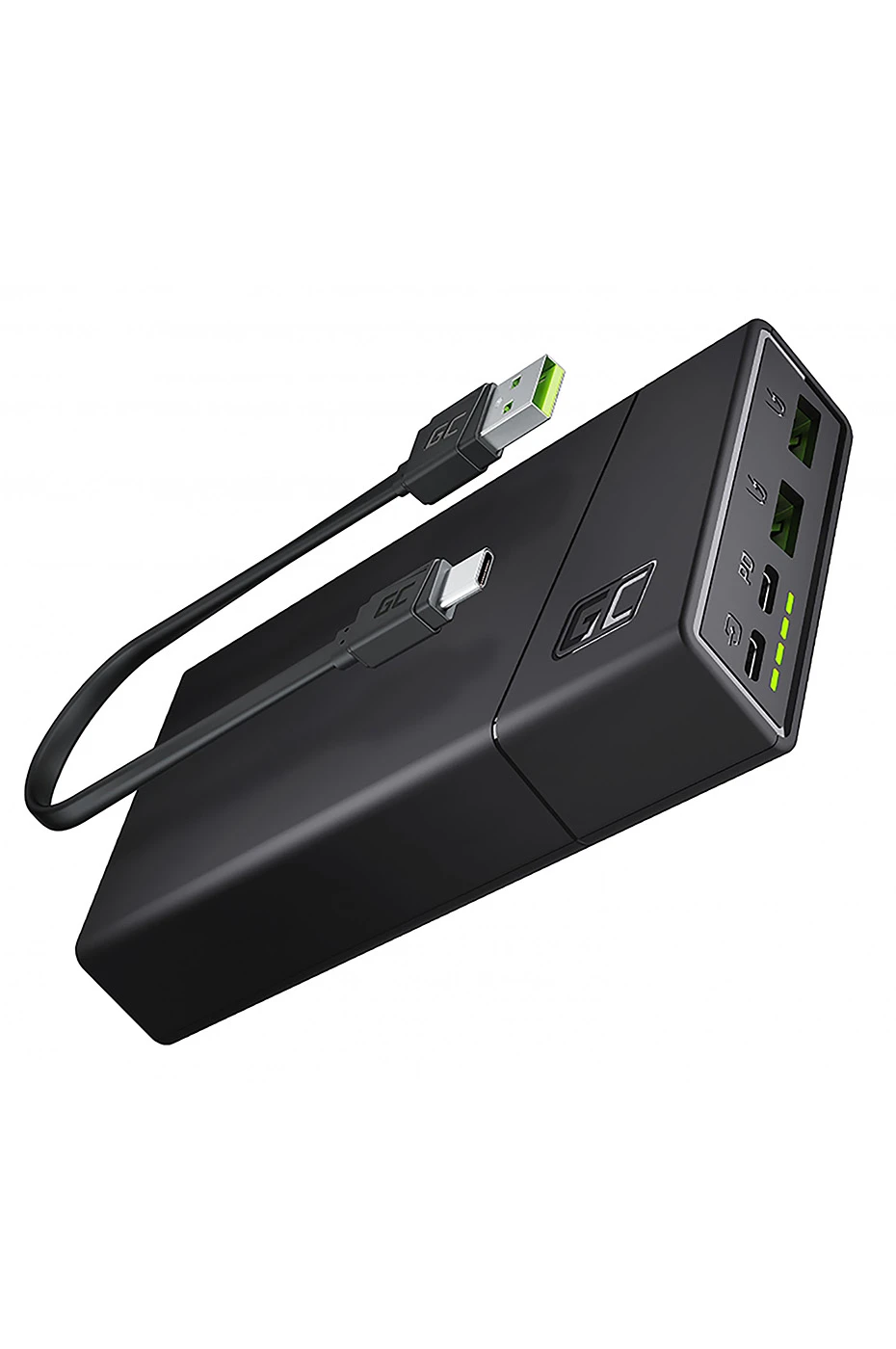 Green Cell Power Bank GC PowerPlay20 20000mAh z Szybkim Ładowaniem 2x USB Ultra Charge oraz 2x USB-C Power Delivery 18W