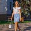 Блузка с коротким двойным рукавом-крыло из супер софта белая Фея
