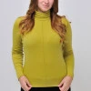 Гольф теплый цвета лайм