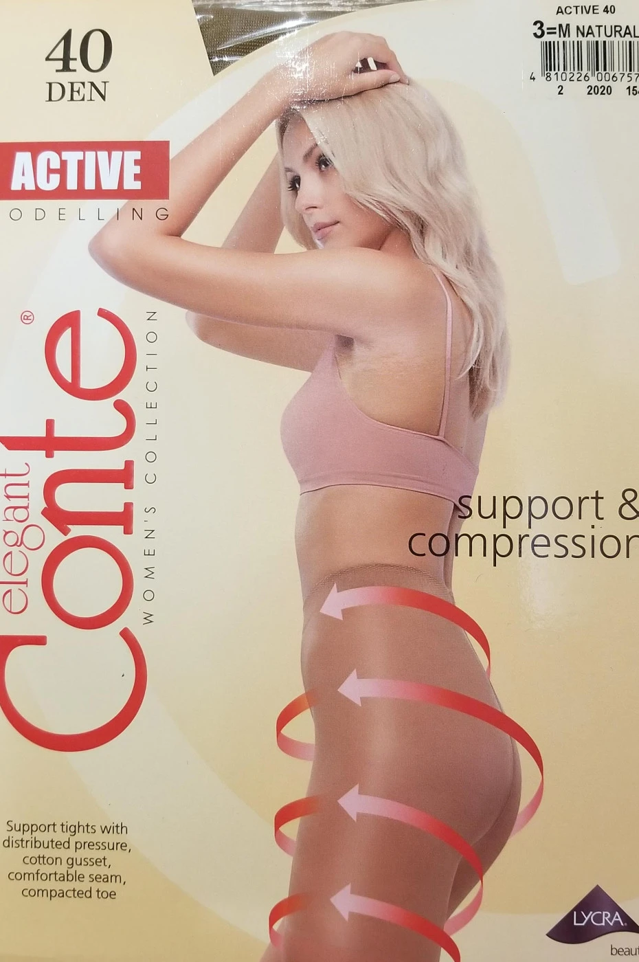Колготки женские Conte Active 40den цвет Natural бежевый