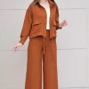 Костюм с кюлотами из льна Max Mara терракотового цвета Омеgа