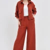 Костюм с кюлотами из льна Max Mara коньячного цвета Омеgа
