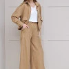 Костюм с кюлотами из льна Max Mara бежевый Омеgа