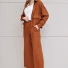 Костюм с кюлотами из льна Max Mara терракотового цвета Омеgа