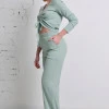 Оливковый костюм с брюками из ткани мустанг Neapol