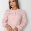 Розовое платье Zhaklin с эффектными рюшами